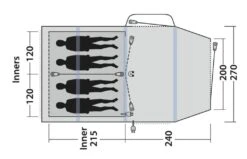 Outwell Rosedale 4PA Air Tent -Outdoor Awnings Shop 111178 rosedale 4pa drawing floorplan3
