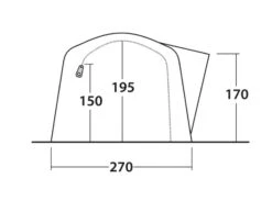 Outwell Rosedale 4PA Air Tent -Outdoor Awnings Shop 111178 rosedale 4pa drawing other5