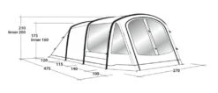 Outwell Rosedale 4PA Air Tent -Outdoor Awnings Shop 111178 rosedale 4pa drawing perspective2