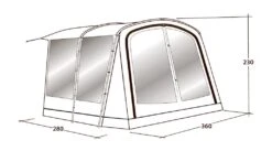 Outwell Universal Awning Size 4 -Outdoor Awnings Shop 111293 universal awning size 4 drawing perspective2