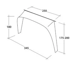 Outwell Lounge Vehicle Connector L 11 Outwell Lounge Vehicle Connector L -Outdoor Awnings Shop 111356 lounge vehicle connector l drawing perspective2