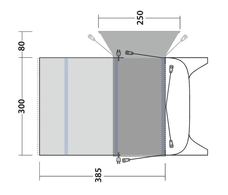 Outwell Blossburg 380 Drive Away Air Awning 9 Outwell Blossburg 380 Drive Away Air Awning - Image 7