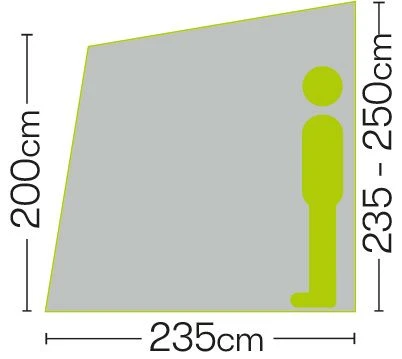 Quest Falcon 390 Poled Porch Caravan Awning 4 Quest Falcon 390 Poled Porch Caravan Awning - Image 2