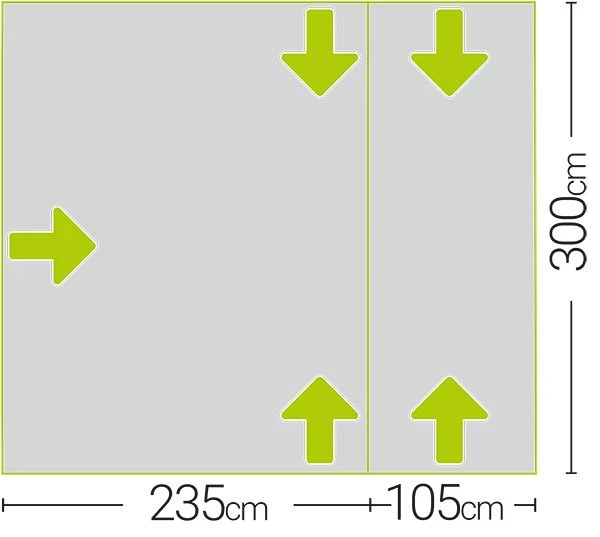Quest Falcon 300 Low Poled Drive Away Awning 5 Quest Falcon 300 Low Poled Drive Away Awning - Image 3