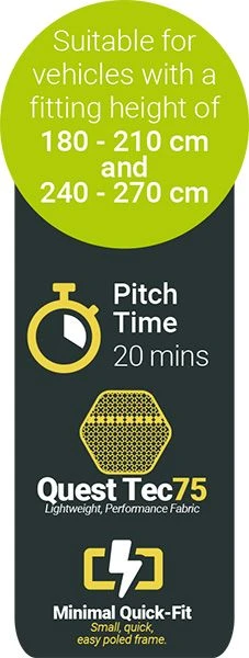 Quest Falcon 300 Low Poled Drive Away Awning 6 Quest Falcon 300 Low Poled Drive Away Awning - Image 4