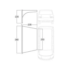 Vango AirBeam Sky Canopy 2.5m -Outdoor Awnings Shop airbeam sky canopy for caravan motorhomes 25m3