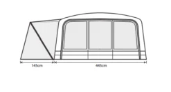 Outdoor Revolution Airedale 7.0SE Including Footprint & Lounge Liner -Outdoor Awnings Shop airedale 7se floorplan 3