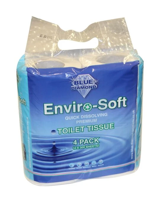 Blue Diamond Enviro-Soft Premium Toilet Tissue 4 Pack 3 Blue Diamond Enviro-Soft Premium Toilet Tissue 4 Pack