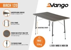 Vango Birch 120 Table -Outdoor Awnings Shop birch 120 infographic medium
