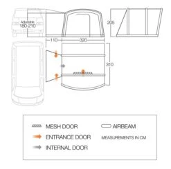 Vango Cove II Low Air Drive Away Awning -Outdoor Awnings Shop cove ii air low floorplan high