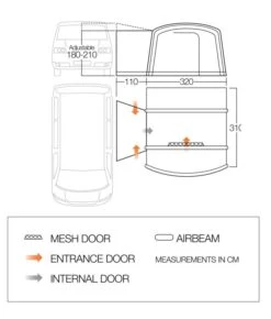Vango Cove II Low Air Drive Away Awning -Outdoor Awnings Shop cove ii air low floorplan high 1