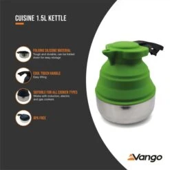 Vango Cuisine 1.5 Ltr Kettle Herbal -Outdoor Awnings Shop cuisine 1.5l kettle herbal low res medium