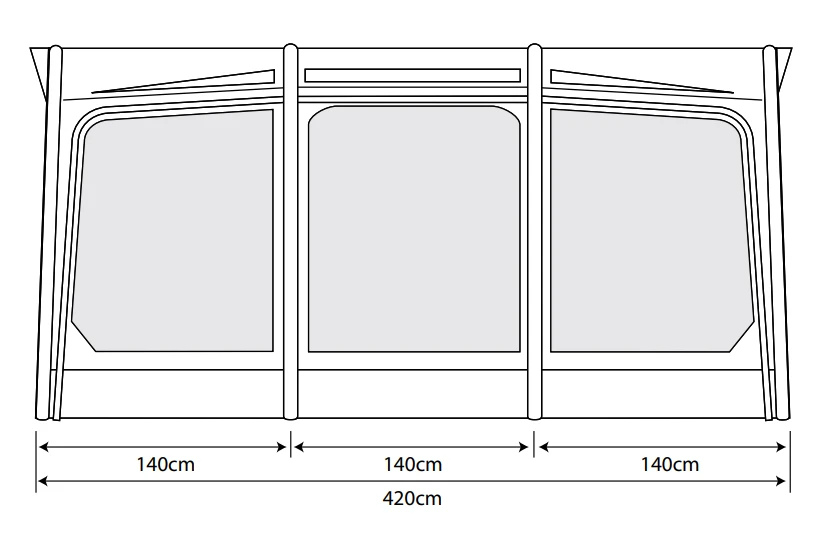 Outdoor Revolution Eclipse Pro 420 Caravan Awning 4 Outdoor Revolution Eclipse Pro 420 Caravan Awning - Image 2