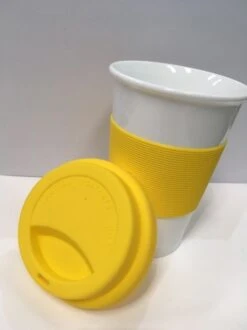 100 X Travel Mug Eco-Ceramic And Silicone -Outdoor Awnings Shop eco cup 6 1 1 2
