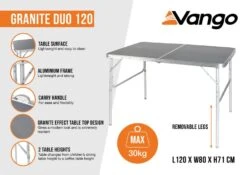 Vango Granite Duo 120 Table 15 Vango Granite Duo 120 Table -Outdoor Awnings Shop granite duo 120 infographic medium
