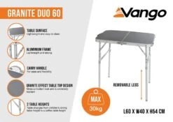 Vango Granite Duo 60 Table 11 Vango Granite Duo 60 Table -Outdoor Awnings Shop granite duo 60 infographic medium