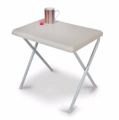 Resin Low Profile White Table -Outdoor Awnings Shop mini table white 0 1