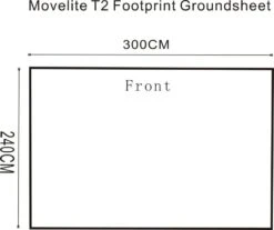 Outdoor Revolution Movelite T2/Turismo Footprint Groundsheet (300cm X 240cm) -Outdoor Awnings Shop movelite t2 footprint groundsheet