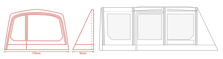 Outdoor Revolution Movelite Zip On Porch Door For T3E / T4E 7 Outdoor Revolution Movelite Zip On Porch Door For T3E / T4E - Image 5