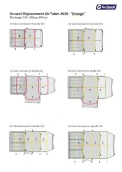 Outwell Air Repair Tube Orange 105cm - 200cm -Outdoor Awnings Shop outwell tube kit orange