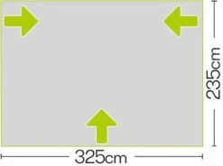 Quest Falcon 325 Poled Porch Caravan Awning -Outdoor Awnings Shop quest falcon 325 poled porch caravan awning height