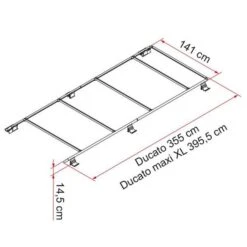 Fiamma Fiat Ducato Roof Rail 7 Fiamma Fiat Ducato Roof Rail -Outdoor Awnings Shop roof rail ducato