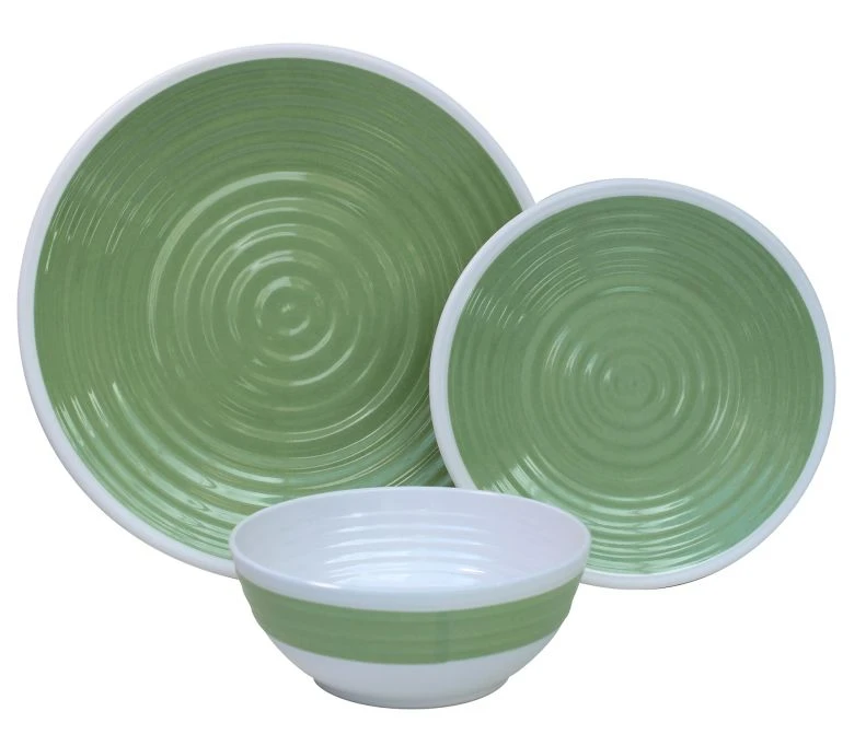 Outdoor Revolution Premium 12pc Melamine Plate And Bowl Set Pastel Lime 3 Outdoor Revolution Premium 12pc Melamine Plate And Bowl Set Pastel Lime