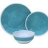 Outdoor Revolution Premium 12pc Melamine Plate And Bowl Set Pastel Blue -Outdoor Awnings Shop tabl1002blue