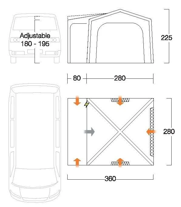 Vango Agora VW Air Drive Away Awning 5 Vango Agora VW Air Drive Away Awning - Image 3